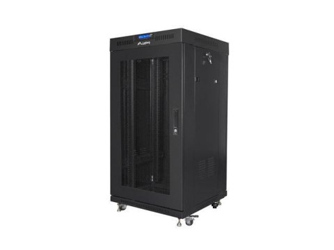 Szafa instalacyjna Rack stojąca 19" 22U 600x600 czarna drzwi perforowane LCD Lanberg (flat pack) Szafa instalacyjna Rack stojąca 19" 22U 600x600 czarna drzwi perforowane LCD Lanberg (flat pack)