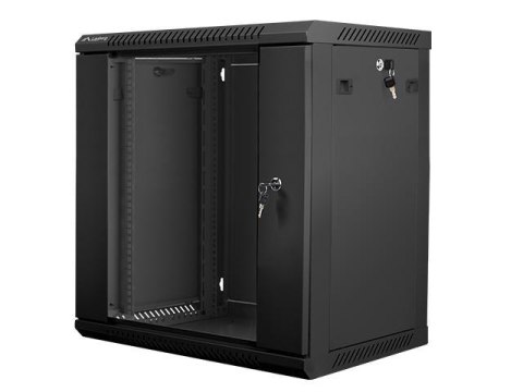 Szafa instalacyjna Rack wisząca 19" 12U 600x450 czarna Lanberg (flat pack) Szafa instalacyjna Rack wisząca 19" 12U 600x450 czarna Lanberg (flat pack)