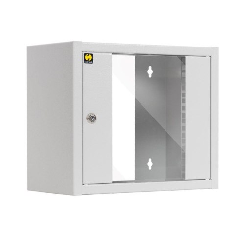 Szafa wisząca 10'' Netrack, 6U/300 mm - szary, drzwi przeszklone Szafa wisząca 10'' Netrack, 6U/300 mm - szary, drzwi przeszklone