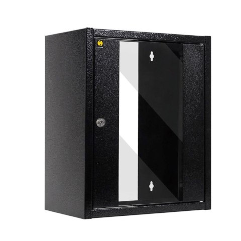 Szafa wisząca 10'' Netrack, 9U/300 mm - czarny, drzwi przeszklone Szafa wisząca 10'' Netrack, 9U/300 mm - czarny, drzwi przeszklone