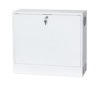 Szafa wisząca Netrack V-Line Rack 19", 2U/130mm - biała, drzwi metalowe