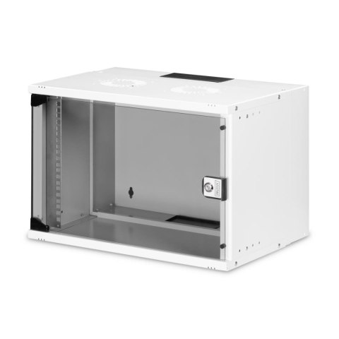 Szafa wisząca jednosekcyjna DIGITUS 19" 7U, SOHO PRO 370 x 540 x 400 mm, drzwi szyba, szary, niezmontowana, 60kg Szafa wisząca jednosekcyjna DIGITUS 19" 7U, SOHO PRO 370 x 540 x 400 mm, drzwi szyba, szary, niezmontowana, 60kg