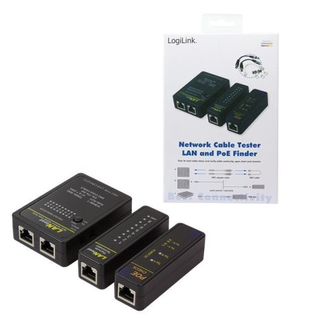 Tester kabli sieciowych LogiLink WZ0015P z programatorem PoE Tester kabli sieciowych LogiLink WZ0015P z programatorem PoE