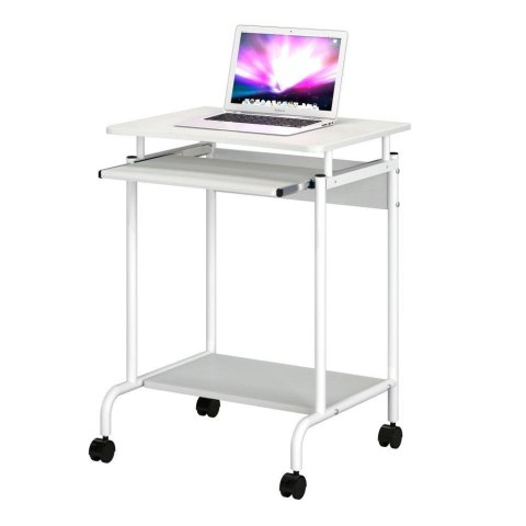 Biurko komputerowe Techly mobilne 600x450 z szufladą białe Biurko komputerowe Techly mobilne 600x450 z szufladą białe