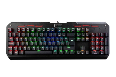 Klawiatura przewodowa Modecom Volcano HAMMER RGB Gaming mechaniczna (Przełącznik BROWN OUTEMU) niemiecki layout Klawiatura przewodowa Modecom Volcano HAMMER RGB Gaming mechaniczna (Przełącznik BROWN OUTEMU) niemiecki layout