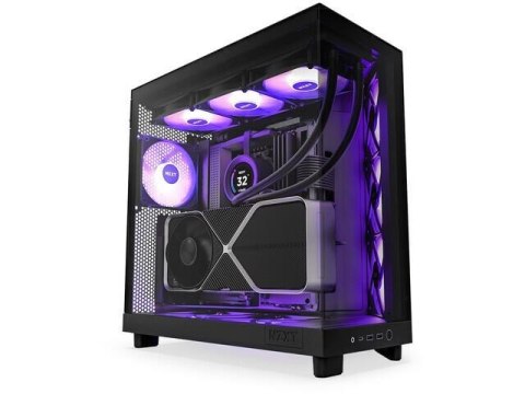 Obudowa NZXT H6 Flow RGB Midi Tower czarna z oknem Obudowa NZXT H6 Flow RGB Midi Tower czarna z oknem