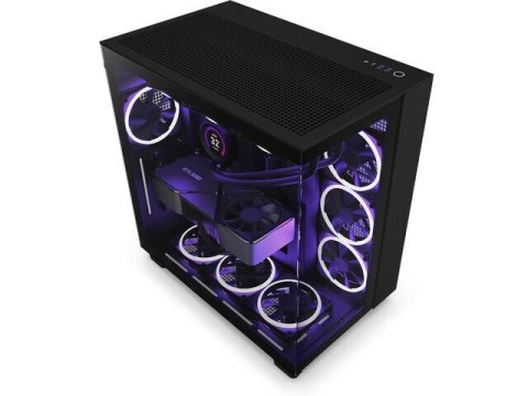 Obudowa NZXT H9 Flow Midi Tower czarna z oknem Obudowa NZXT H9 Flow Midi Tower czarna z oknem