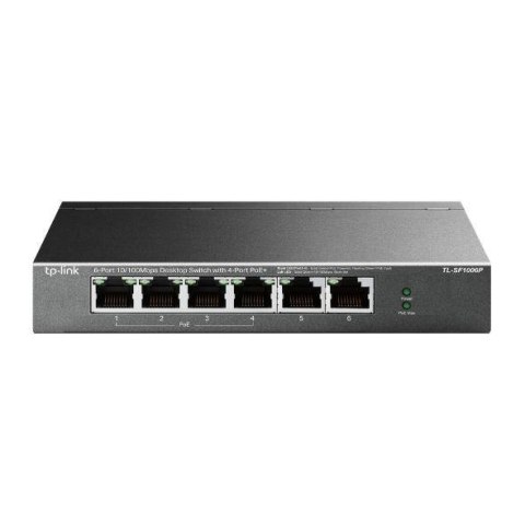 Switch niezarządzalny TP-Link TL-SF1006P 6x10/100 4xPoE+ Switch niezarządzalny TP-Link TL-SF1006P 6x10/100 4xPoE+