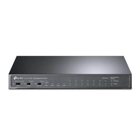 Switch niezarządzalny TP-Link TL-SL1311MP 8x10/100Mb PoE+, 2x10/100/1000Mb, 1x1Gb SFP Switch niezarządzalny TP-Link TL-SL1311MP 8x10/100Mb PoE+, 2x10/100/1000Mb, 1x1Gb SFP