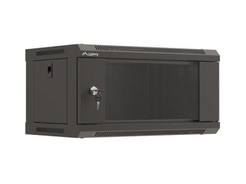 Szafa instalacyjna Rack wisząca 19" 4U 540x350 czarna Drzwi przeszklone Lanberg (flat pack) Szafa instalacyjna Rack wisząca 19" 4U 540x350 czarna Drzwi przeszklone Lanberg (flat pack)
