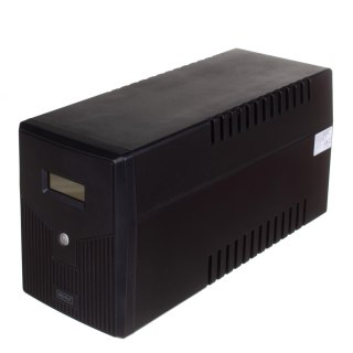 Zasilacz awaryjny UPS DIGITUS Line-Ineractive LCD 1500VA/900W, 2x12V/9Ah, AVR, 4x Schuko CEE 7/3, 2x RJ11, 1x USB 2.0 typ B