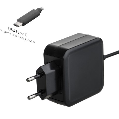 Zasilacz sieciowy Akyga AK-ND-70 do notebooka 20V/3 - 3,25A 65W USB type C Zasilacz sieciowy Akyga AK-ND-70 do notebooka 20V/3 - 3,25A 65W USB type C