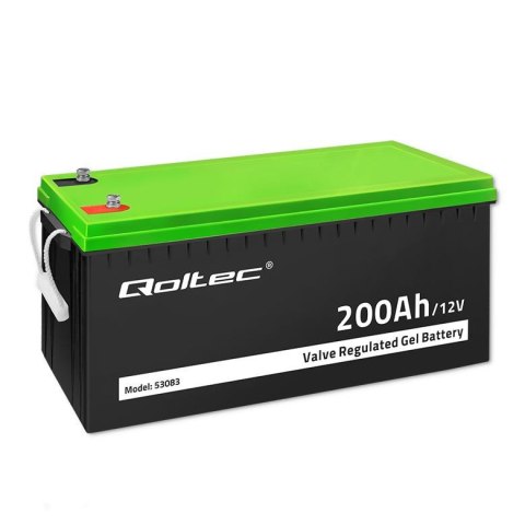 Akumulator żelowy Qoltec 12V | 200Ah | GEL | 59.5kg Akumulator żelowy Qoltec 12V | 200Ah | GEL | 59.5kg