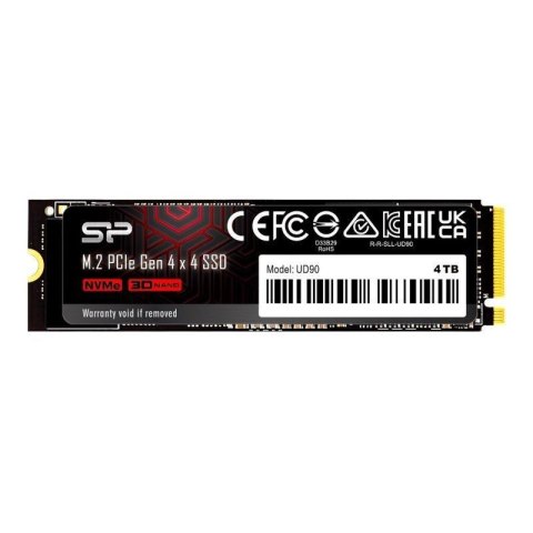 Dysk SSD Silicon Power UD90 4TB M.2 PCIe NVMe Gen4x4 NVMe 1.4 (5000/4800 MB/s) Dysk SSD Silicon Power UD90 4TB M.2 PCIe NVMe Gen4x4 NVMe 1.4 (5000/4800 MB/s)