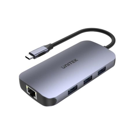 Hub USB Unitek D1071A N9+ USB-C HDMI, PD 100W, czytnik kart Hub USB Unitek D1071A N9+ USB-C HDMI, PD 100W, czytnik kart