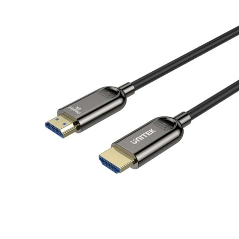 Kabel optyczny HDMI Unitek C11085GY01-30M v2.1 AOC, 8K, UHD, 120Hz M/M 30m Kabel optyczny HDMI Unitek C11085GY01-30M v2.1 AOC, 8K, UHD, 120Hz M/M 30m