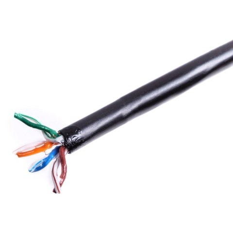 Kabel teleinformatyczny instalacyjny zewnętrzny żelowany DIGITUS kat.5e, U/UTP, Fca, drut, AWG24/1, PE, 100m, czarny Kabel teleinformatyczny instalacyjny zewnętrzny żelowany DIGITUS kat.5e, U/UTP, Fca, drut, AWG24/1, PE, 100m, czarny