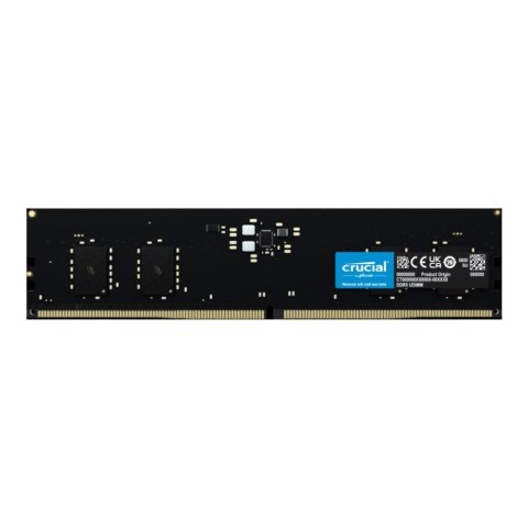 Pamięć DDR5 Crucial 32GB (1x32GB) 4800MHz CL40 1,1V Pamięć DDR5 Crucial 32GB (1x32GB) 4800MHz CL40 1,1V