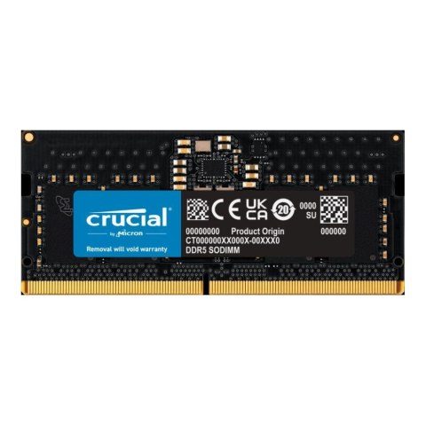 Pamięć SODIMM DDR5 Crucial 32GB (1x32GB) 5600MHz CL46 1,1V Pamięć SODIMM DDR5 Crucial 32GB (1x32GB) 5600MHz CL46 1,1V