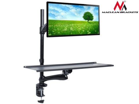 Uchwyt do monitora oraz klawiatury Maclean MC-681 13-27" 9kg czarny max VESA 100x100 Uchwyt do monitora oraz klawiatury Maclean MC-681 13-27" 9kg czarny max VESA 100x100