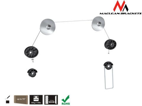 Uchwyt do telewizora Maclean MC-557 32-70" 50kg czarny max VESA 800x800 Uchwyt do telewizora Maclean MC-557 32-70" 50kg czarny max VESA 800x800