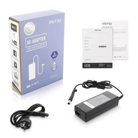 Zasilacz sieciowy Mitsu 19V 4,74A (7,4x5,0 pin) do notebooka HP, Compaq Zasilacz sieciowy Mitsu 19V 4,74A (7,4x5,0 pin) do notebooka HP, Compaq