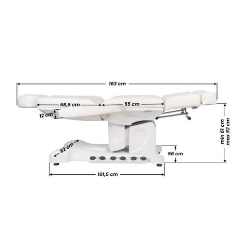 Fotel kosmetyczny elektr. Azzurro 708BS Exclusive pedi pro 3 siln. podgrzewany Fotel kosmetyczny elektr. Azzurro 708BS Exclusive pedi pro 3 siln. podgrzewany