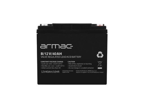 Akumulator Armac VRLA AGM 12V/40AH Uniwersalny Akumulator Armac VRLA AGM 12V/40AH Uniwersalny
