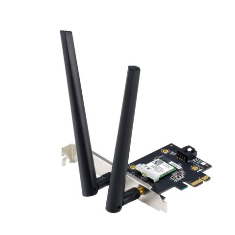 Karta sieciowa Asus PCE-AXE5400 PCI-E WiFi 6E (802.11ax), Bluetooth 5.2, WPA3, OFDMA, MU-MIMO Karta sieciowa Asus PCE-AXE5400 PCI-E WiFi 6E (802.11ax), Bluetooth 5.2, WPA3, OFDMA, MU-MIMO