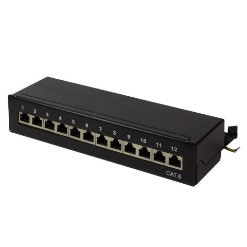 Patch panel stacjonarny LogiLink NP0017 12x RJ45 kat.6 ekranowany Patch panel stacjonarny LogiLink NP0017 12x RJ45 kat.6 ekranowany