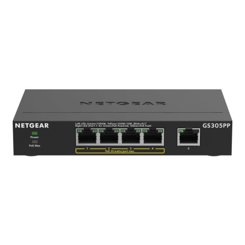 Switch niezarządzalny Netgear GS305PPv3 5x 100M/1G (4xPoE+ 83W) Switch niezarządzalny Netgear GS305PPv3 5x 100M/1G (4xPoE+ 83W)