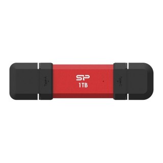 Dysk zewnętrzny SSD Silicon Power DS72 1TB USB-A USB-C (1050/850 MB/s) czerwony