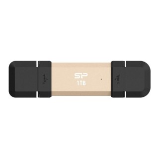 Dysk zewnętrzny SSD Silicon Power DS72 1TB USB-A USB-C (1050/850 MB/s) złoty