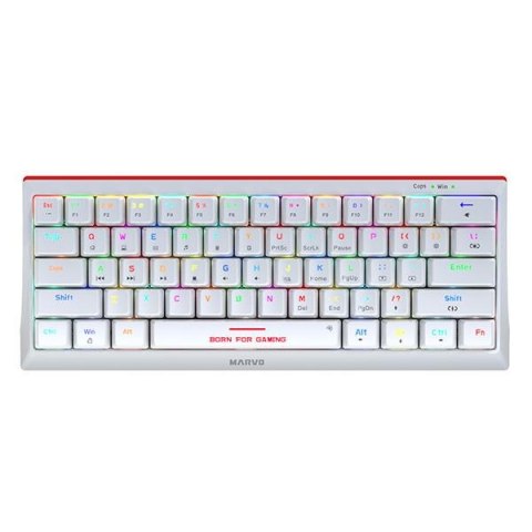 Klawiatura przewodowa Marvo Hecate 61R WH TKL 60% Mechaniczna Gaming RGB Klawiatura przewodowa Marvo Hecate 61R WH TKL 60% Mechaniczna Gaming RGB