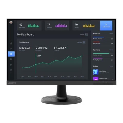 Monitor Lenovo 23,8" D24-40 (67A2KAC6EU) VA FHD 75Hz HDMI VGA