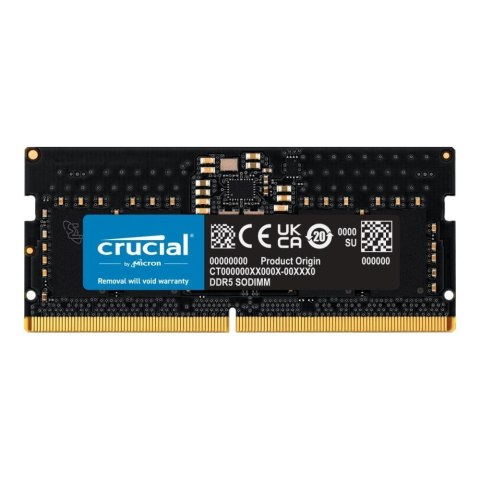 Pamięć SODIMM DDR5 Crucial 8GB (1x8GB) 5600MHz CL46 1,1V Pamięć SODIMM DDR5 Crucial 8GB (1x8GB) 5600MHz CL46 1,1V