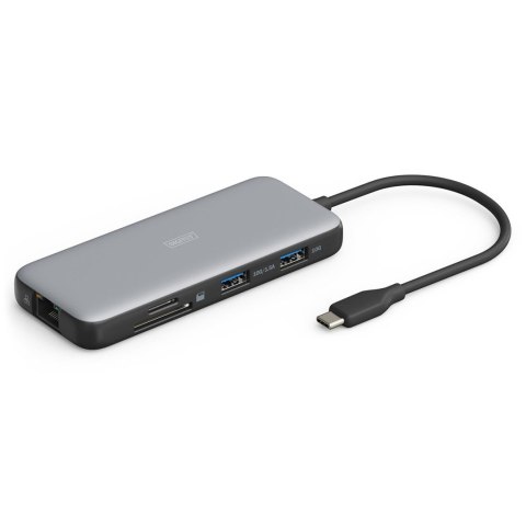 Stacja dokująca DIGITUS USB Typ C 8-portów 2x HDMI 4K/60Hz PD 3.0 Stacja dokująca DIGITUS USB Typ C 8-portów 2x HDMI 4K/60Hz PD 3.0