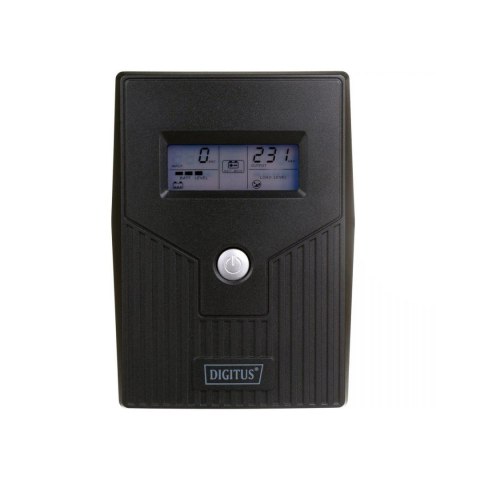 Zasilacz awaryjny UPS DIGITUS Line-Ineractive LCD BASIC, 800VA/480W, 1x12V/9Ah, AVR, 2x Schuko CEE 7/3