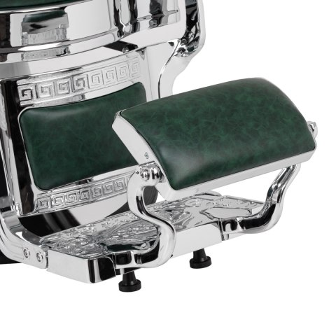 Gabbiano fotel barberski President Zielony z chromowaną ramą Gabbiano fotel barberski President Zielony z chromowaną ramą