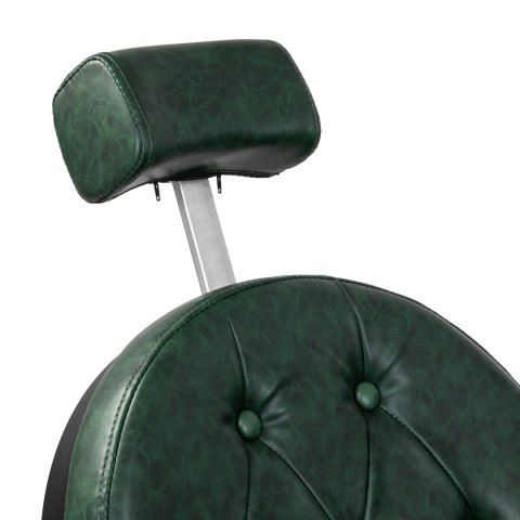 Gabbiano fotel barberski President zielony z czarną ramą Gabbiano fotel barberski President zielony z czarną ramą