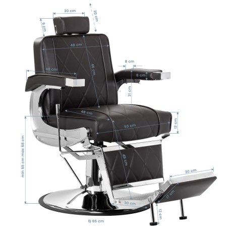 Hair System fotel barberski BM88066 brązowy Hair System fotel barberski BM88066 brązowy