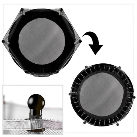 Trampolina ogrodowa dla dzieci siatka 110x140 cm zielona