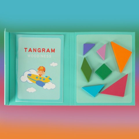 Tangram książeczka magnetyczna układanka klocki 3D Tangram książeczka magnetyczna układanka klocki 3D