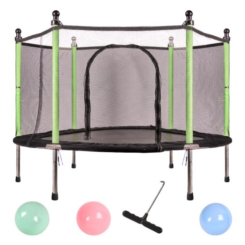 Trampolina ogrodowa dla dzieci siatka 110x140 cm zielona