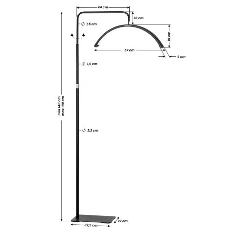 Lampa zabiegowa MOMO MX6 do rzęs czarna Lampa zabiegowa MOMO MX6 do rzęs czarna