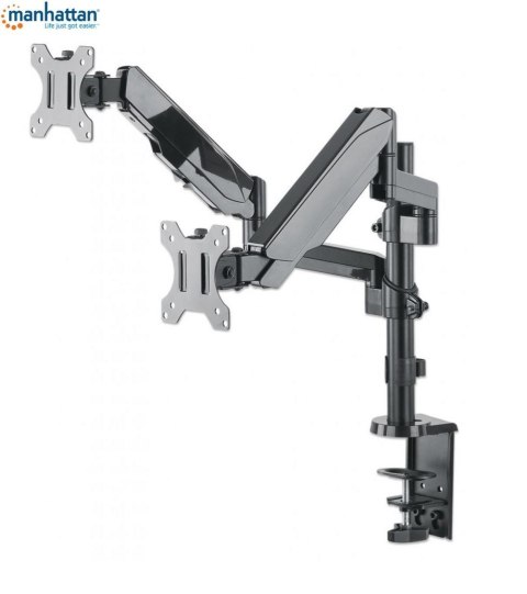 Uchwyt biurkowy Manhattan 17"-32", 2x8kg 2 monitory, spężyna gazowa Uchwyt biurkowy Manhattan 17"-32", 2x8kg 2 monitory, spężyna gazowa