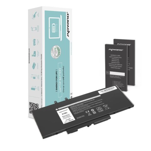 Bateria Movano do notebooka Dell Latitude 4GVMP, 5400, 5500, 5510 (7.4V-7.6V) (8000 mAh) Bateria Movano do notebooka Dell Latitude 4GVMP, 5400, 5500, 5510 (7.4V-7.6V) (8000 mAh)