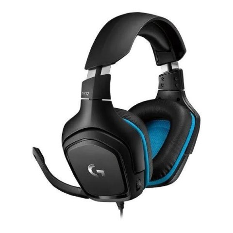 Słuchawki z mikrofonem Logitech G432 czarno-niebieskie Słuchawki z mikrofonem Logitech G432 czarno-niebieskie