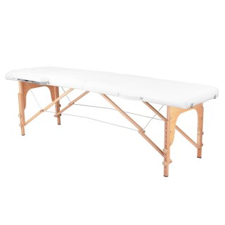 Stół składany do masażu drewniany Balance 2 segmentowy white