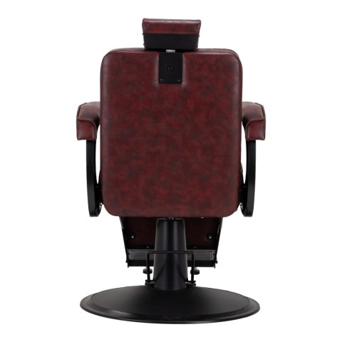 Hair System fotel barberski BM88066B bordowy czarna rama